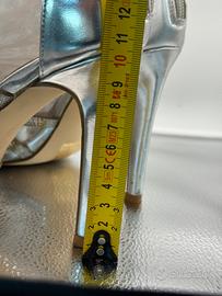 Sandali donna eleganti argento con strass