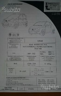 Gancio Traino Umbria Rimorchi Fiat 500 e Panda
