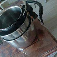 pentole inox più tortiera con crrniera