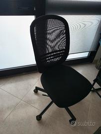 Sedia regolabile con ruote senza braccioli 