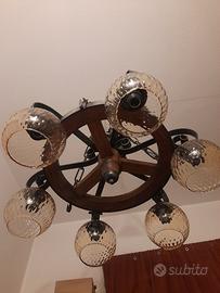 lampadario in ferro battuto 