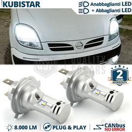 Lampadine LED H4 per NISSAN KUBISTAR Luce Bianca