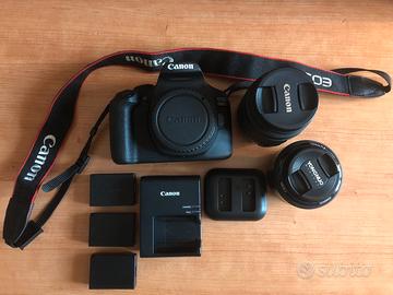 Canon eos 2000D + 2 obiettivi + 3 batterie
