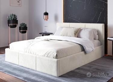 Letto contenitore imbottito 120x200