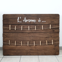 Tableau matrimonio completo fatto a mano in legno