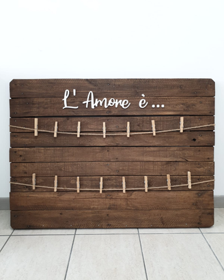 Tableau matrimonio completo fatto a mano in legno