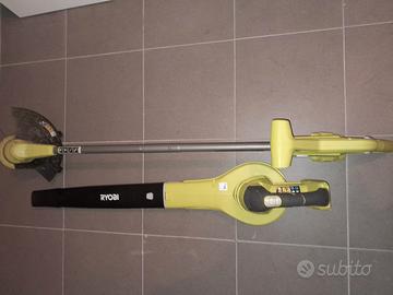 Tagliabordi e Soffiatore Ryobi a batteria