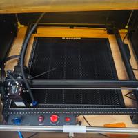 Laser 10W Air Assist + griglia, custodia ignifuga