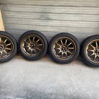 4 cerchi jr 5 16 4x100 con gomme evergreen nuove