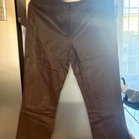 Pantalone ecopelle marrone - tg 42