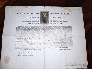documento storico religioso del 1807