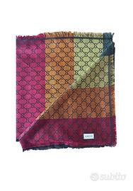 Stola/Sciarpa Gucci con jacquard GG arcobaleno