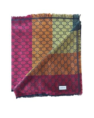 Stola/Sciarpa Gucci con jacquard GG arcobaleno
