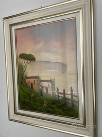 Quadro dipinto a Olio - Paesaggio Costiero