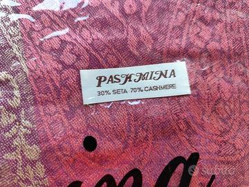 Sciarpa Pashmina misto seta e cashmere, nuova.