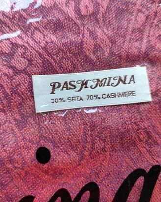 Sciarpa Pashmina misto seta e cashmere, nuova.