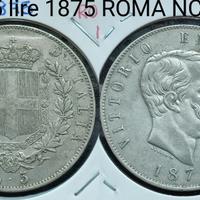 5 lire 1875 ROMA NC