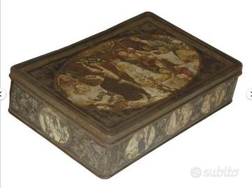 scatola latta biscotti dolci antica ALSA de NANCY