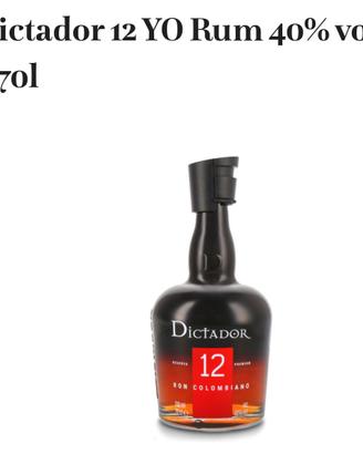 Rum dictador 12 anni Solera