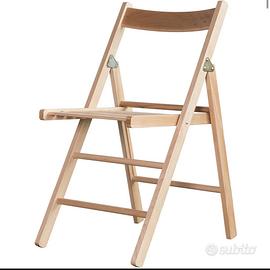 Sedia pieghevole in legno per esterno/interno