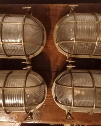 4 Lampade ottone" tartaruga "