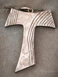 Croce tau Argento 925 massiccio 