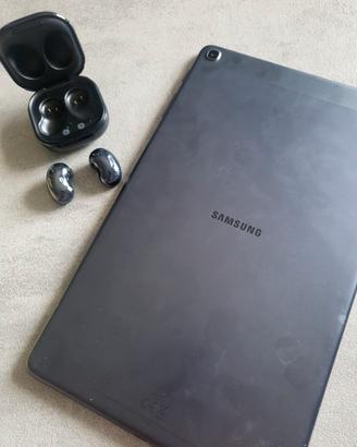 Samsung galaxy tab A + samsung galaxy buds live
