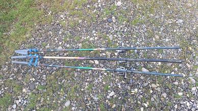 Canne da pesca trota lago