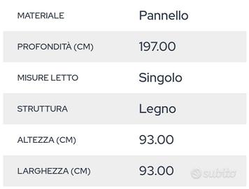 Letto singolo