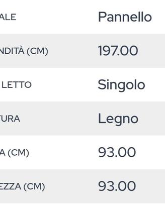 Letto singolo