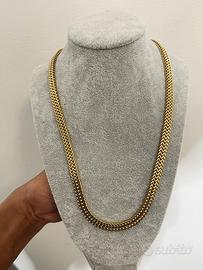 Collana intrecciata placcata oro 18k