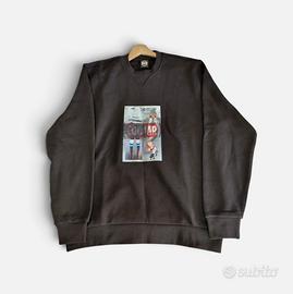felpa colmar originale nera con stampa grafica