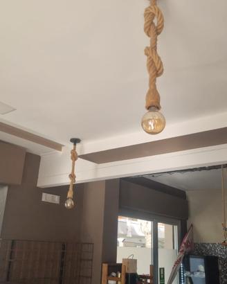 Lampadari in corda