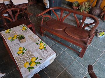 Set da giardino in legno massello 