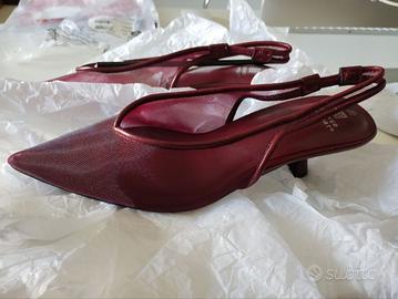 scarpe modello chanel bordeau