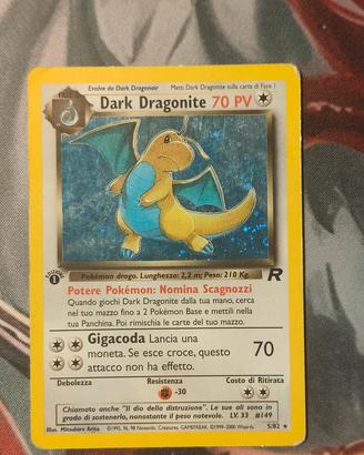 Carta pokemon dark dragonite 