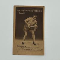 Cartolina pubblicitaria d’epoca Primo Carnera