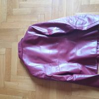 Giacca Pelle Rossa Donna Vintage 80/90