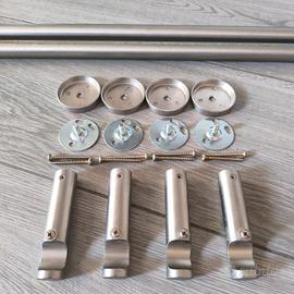 Bastoni per tende in alluminio satinato