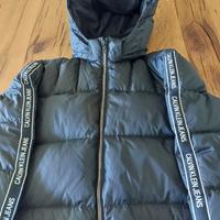 Piumino lungo con cappuccio Calvin Klein  ragazzo