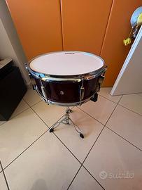 Rullante + supporto + pad + bacchette