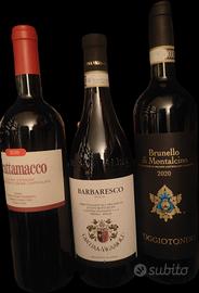 Barbaresco Grattamacco e Brunello di Montalcino 