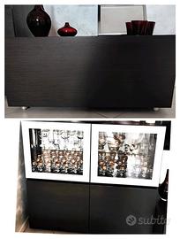 Due mobili da soggiorno in rovere grigio