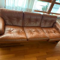 Salotto tripolo divano, 2 poltrone Coronado pelle