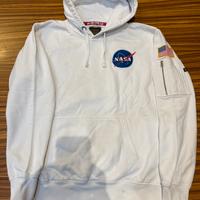 Splendida felpa Alpha Industries bianca