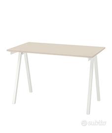 Scrivania Ikea Trotten Beige e Bianco