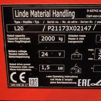 Stoccatore LINDE L20 Carrello elevatore