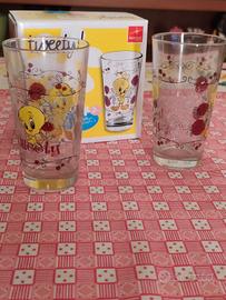 set 2 bicchieri tweety Looney tunes-Bormioli Rocco