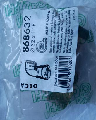 Raccordo curvo femmina, in ottone 32 x 1 F CALEFFI