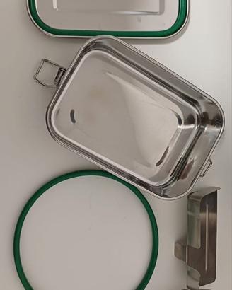 Blockhütte Lunch Box Acciaio Inox con 3 Scomparti 